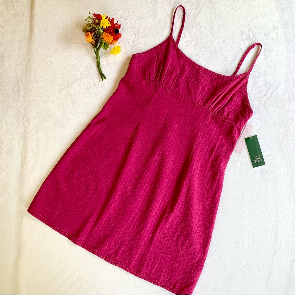 Wild Fable Spaghetti Strap Sundress in Cotton Blend Seersucker, Large. NWT